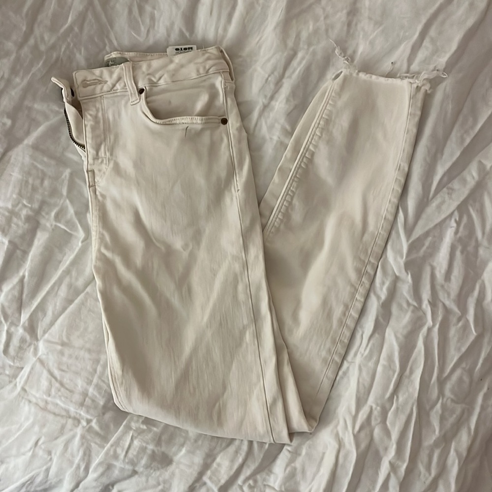 Topshop Jamie White Skinny Jeans Fits Size 26